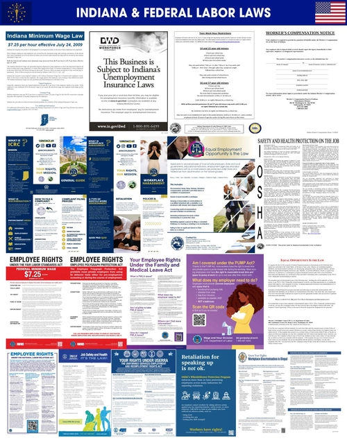 2026 Indiana All-In-One Labor Law Poster (UPDATED)